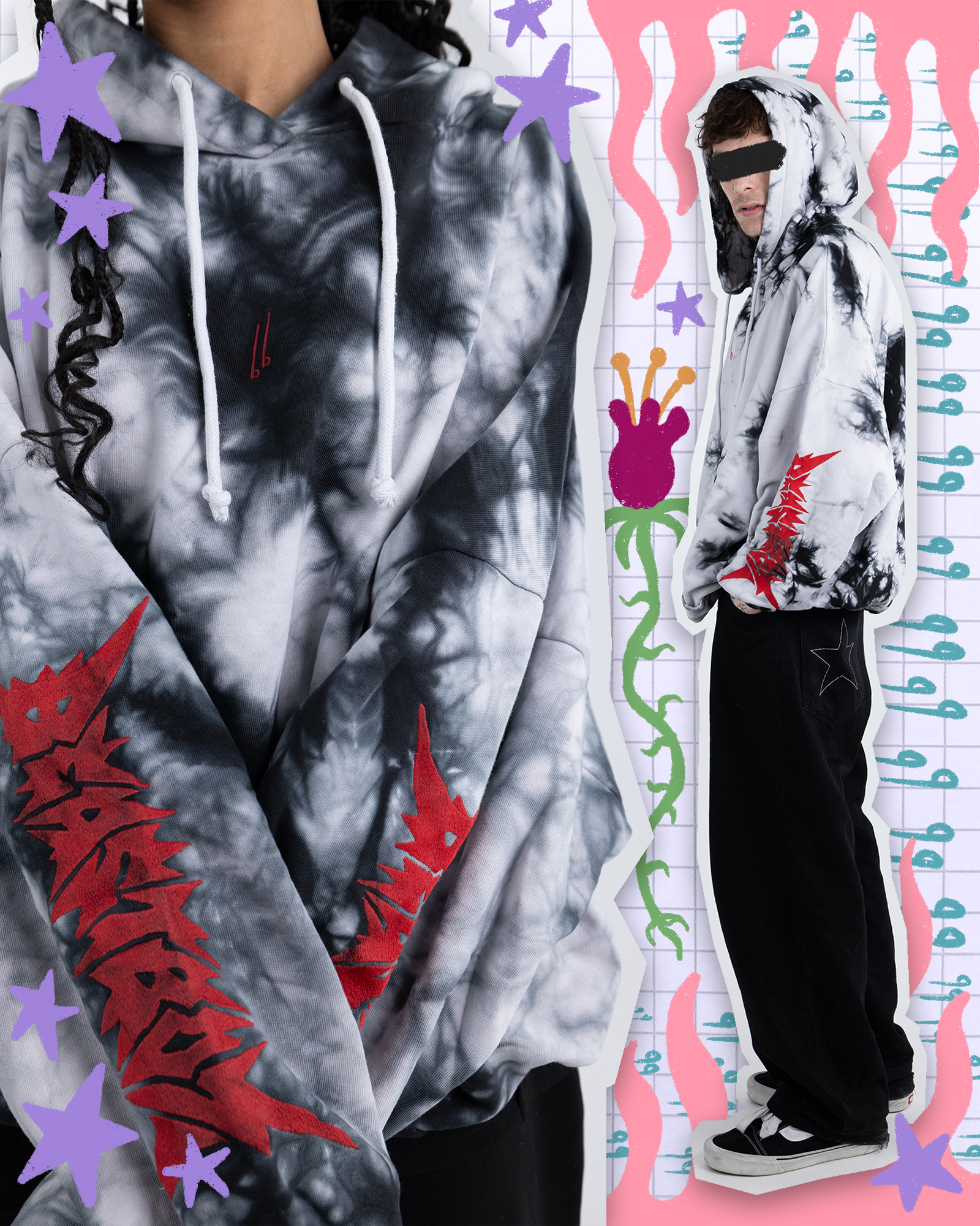 BE4STBOY B/W | Hoodie