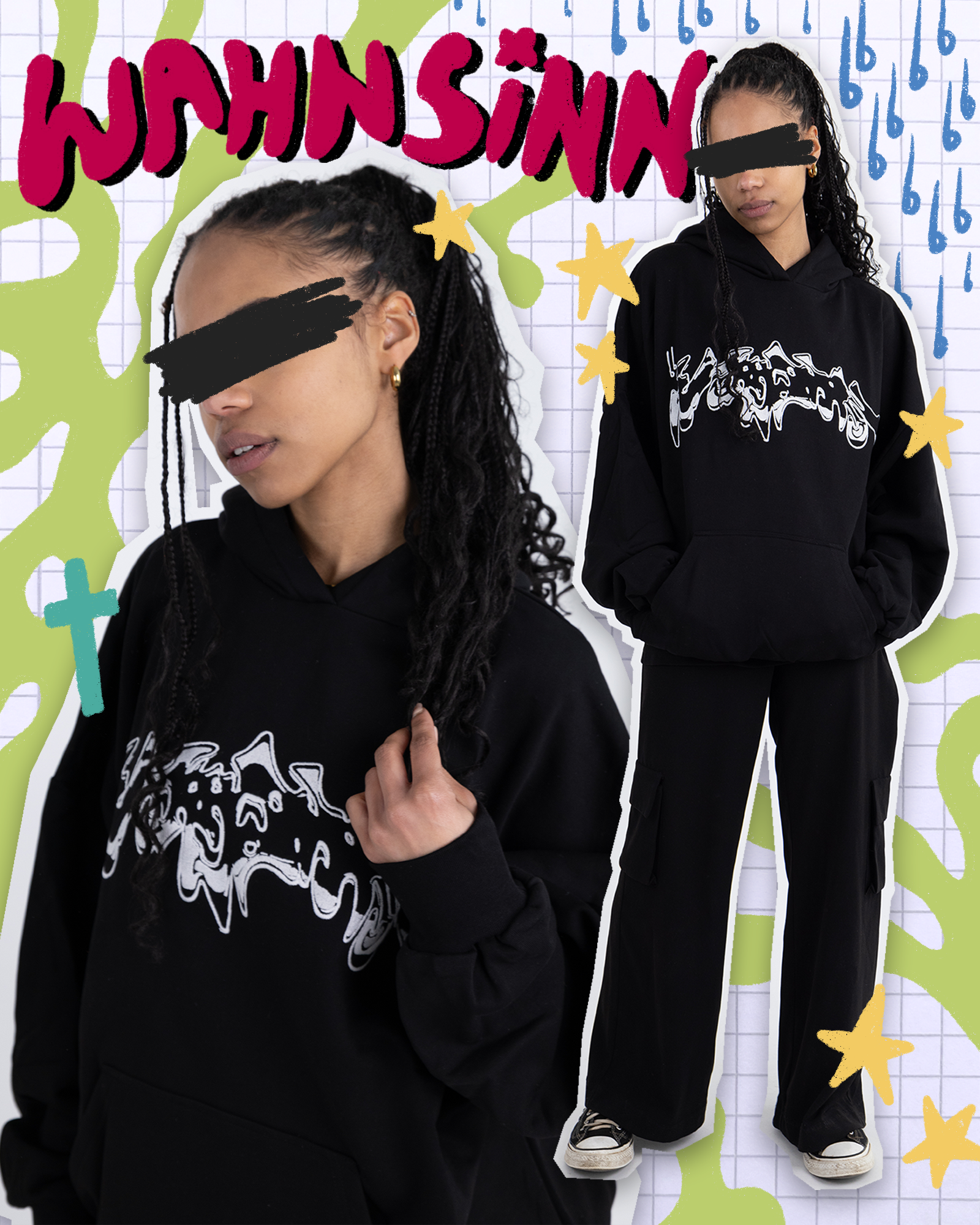 WAHNSiNN BLACK | Hoodie