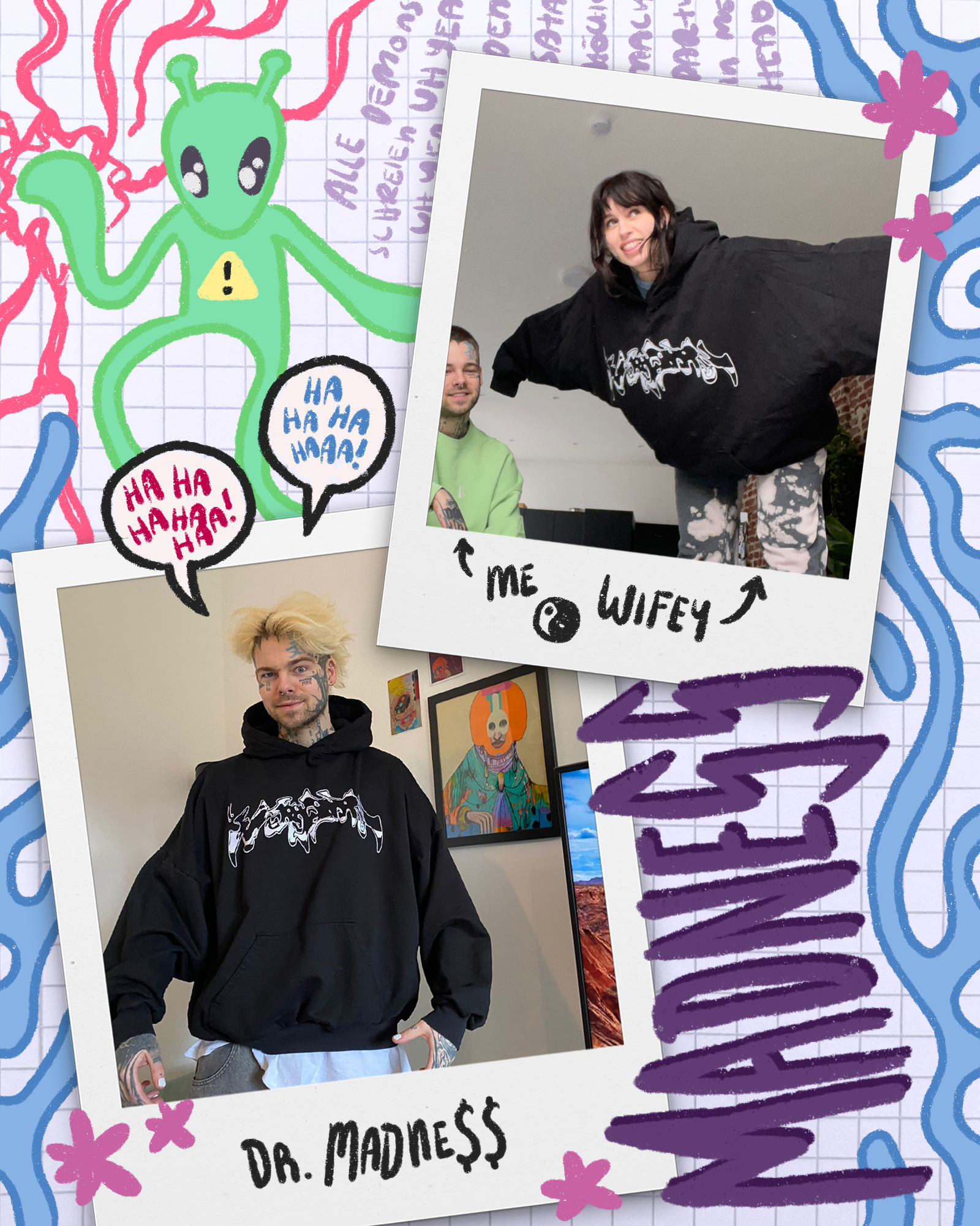 WAHNSiNN BLACK | Hoodie